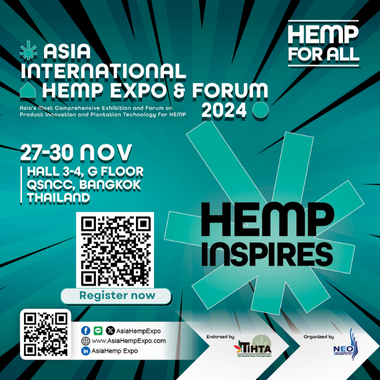 The “Asia International Hemp Expo & Forum 2024” (AIHE) has been progressing to the 3rd edition and its future series in years to come, with a higher number of world’s brands to unveil their latest innovations, technologies, products and services in the most comprehensive exhibit profiles for the hemp industry across Asia.